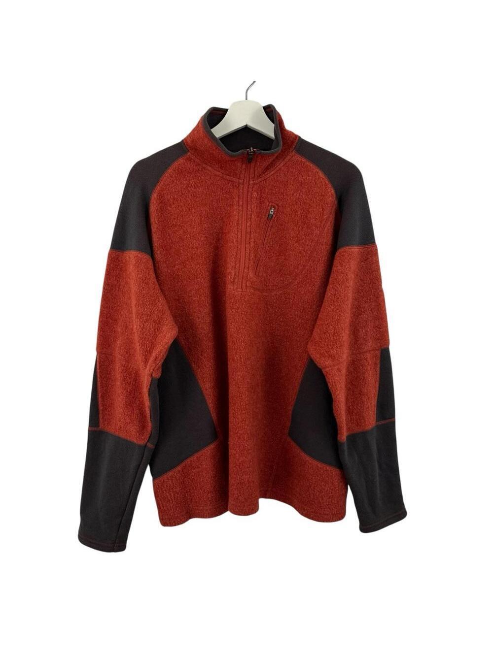Eastern Mountain Sports Men’s Large Brick Wool Blend Quarter Zip Jacket Size L
